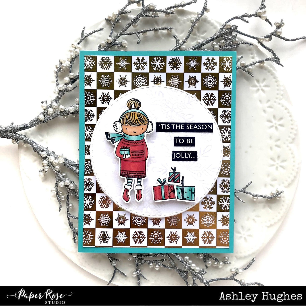 Christmas Fun - Rose Gold Foil 6x6 Paper Collection 27205 - Paper Rose Studio