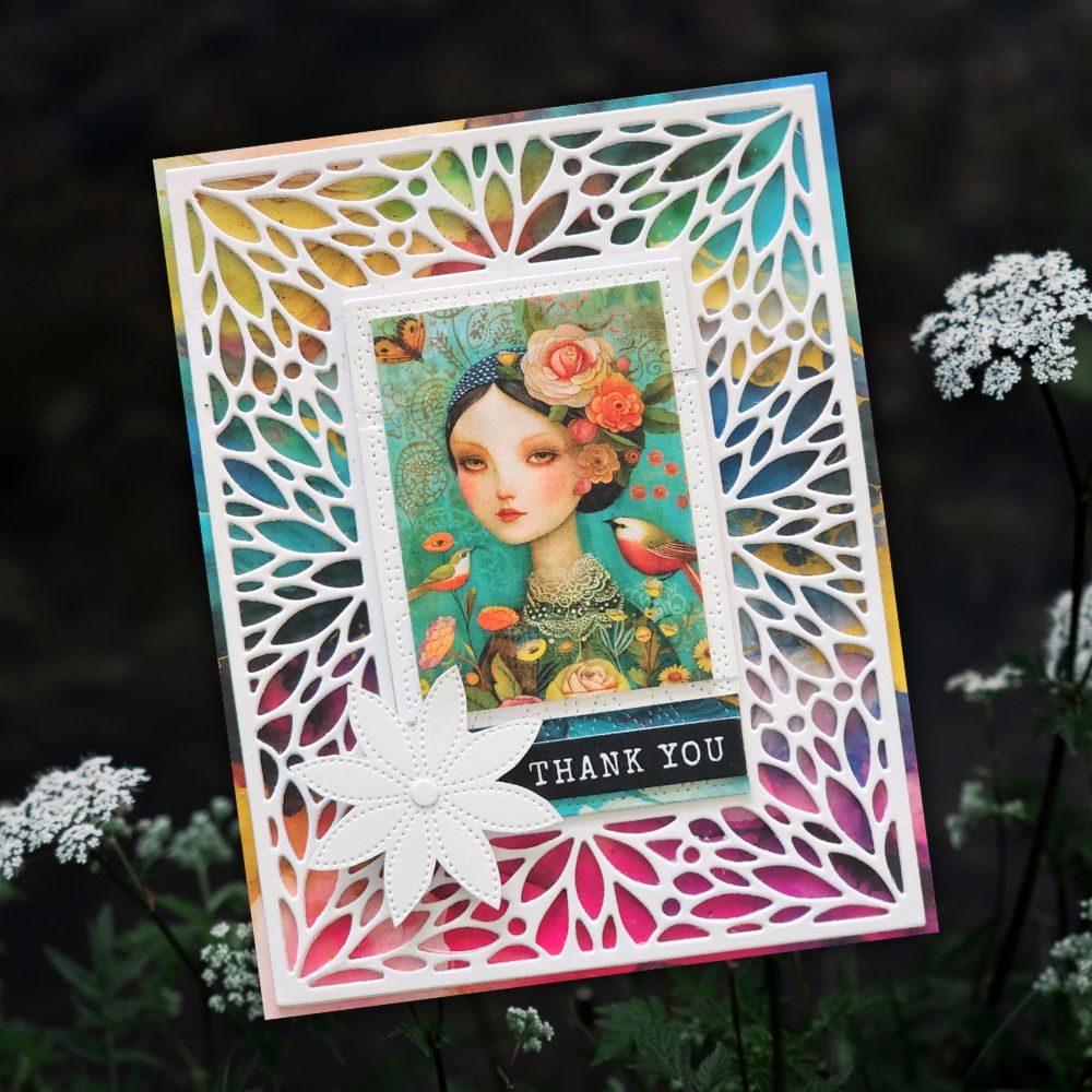 Portraits in Bloom LIMITED EDITION Papercuts Cardmaking Kit with METAL DIES 36703
