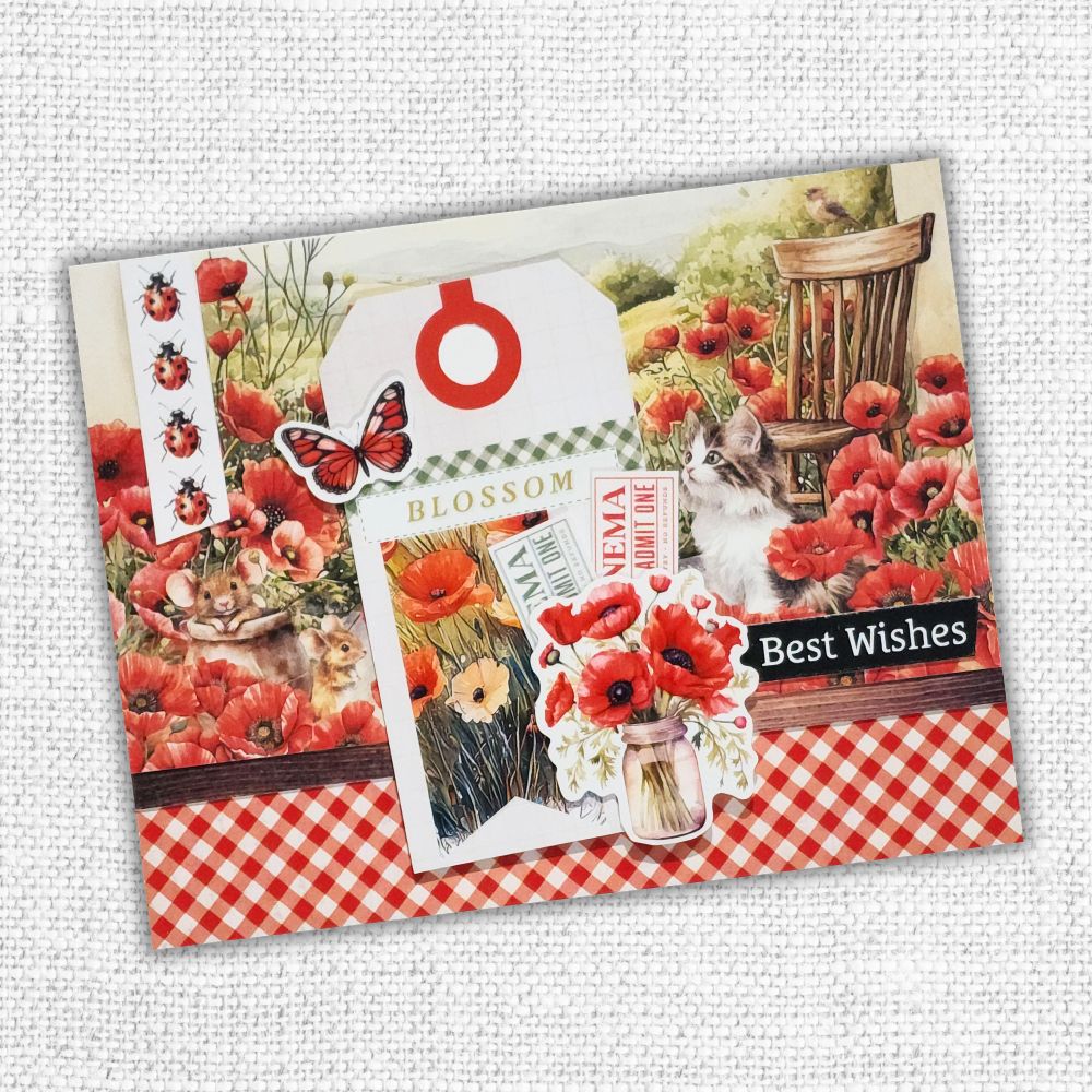 Poppy Garden Embossed Die Cuts 34665 - Paper Rose Studio