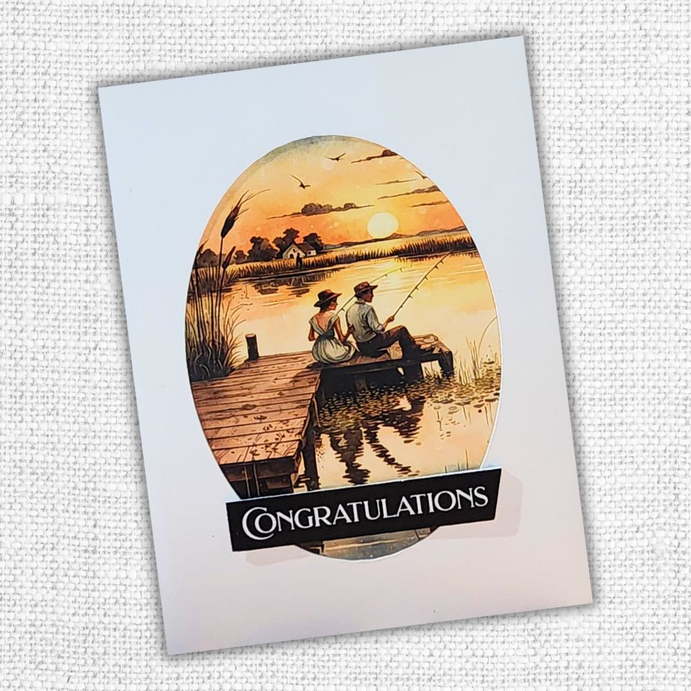 Oval Window Tri Fold White Card Bases - 105 x 148mm - 10 pieces 34599 - Paper Rose Studio