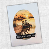 Oval Window Tri Fold White Card Bases - 105 x 148mm - 10 pieces 34599 - Paper Rose Studio