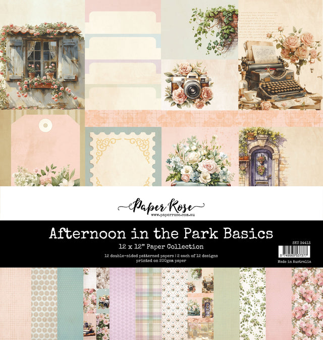 Afternoon in the Park Basics 12x12 Paper Collection 34413 - Paper Rose Studio