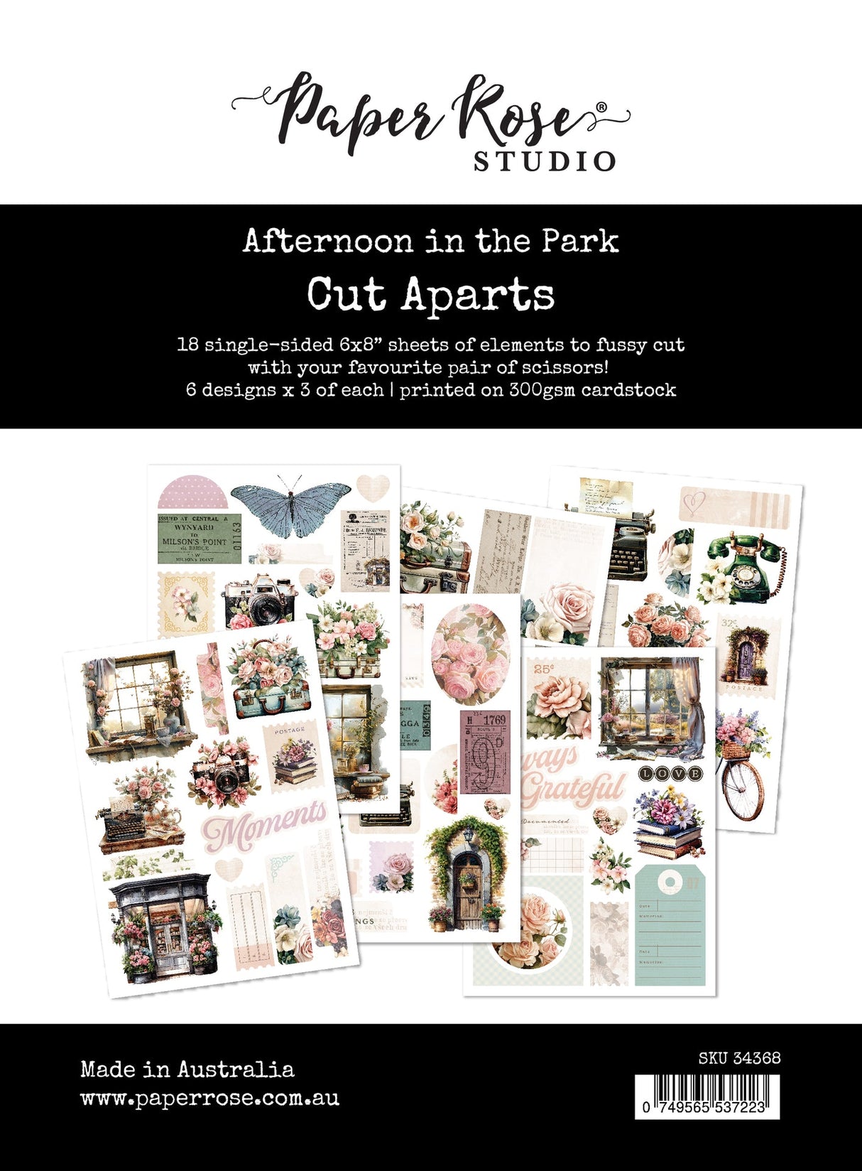 Afternoon in the Park Cut Aparts Paper Pack 34368 - Paper Rose Studio