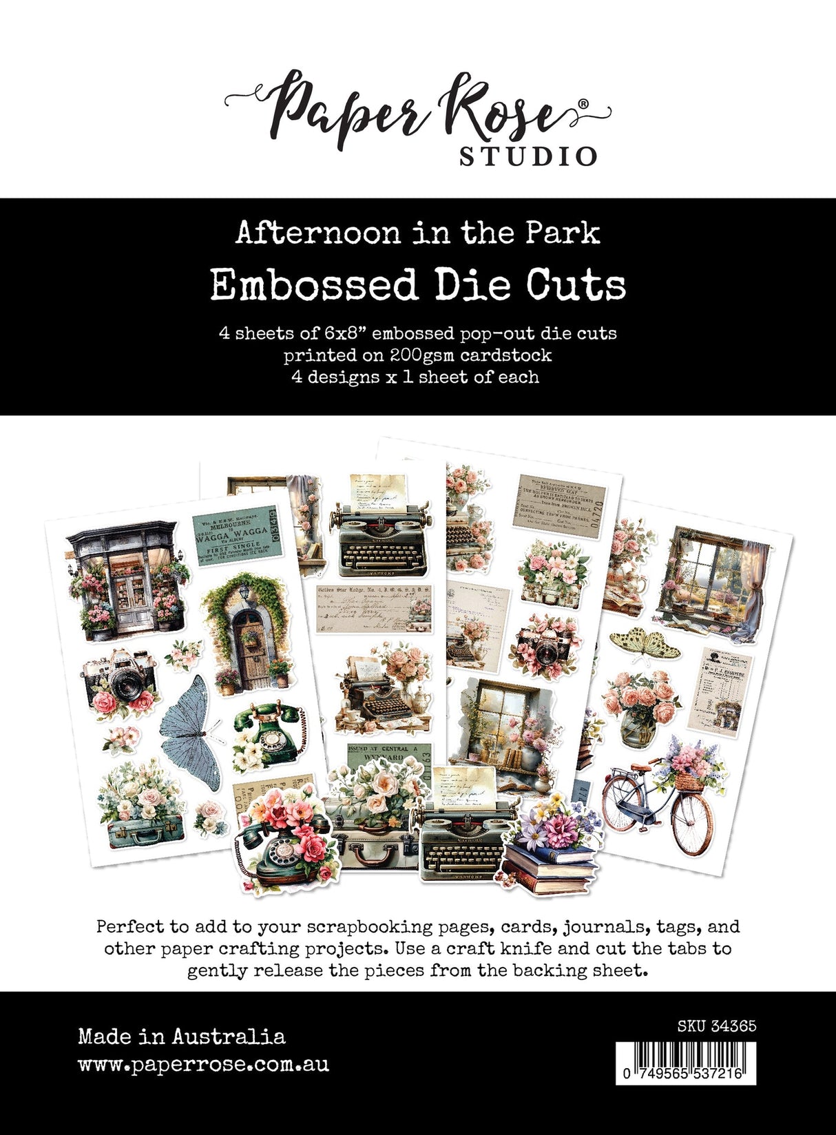 Afternoon in the Park Embossed Die Cuts 34365 - Paper Rose Studio