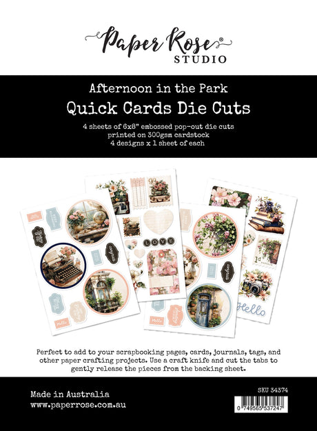 Afternoon in the Park 6x8" Quick Cards Die Cuts 34374 - Paper Rose Studio