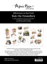 Afternoon in the Park 6x8 Rub-on Transfers Pack 33417 - Paper Rose Studio