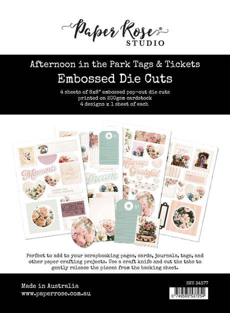 Afternoon in the Park Tags & Tickets Embossed Die Cuts 34377 - Paper Rose Studio