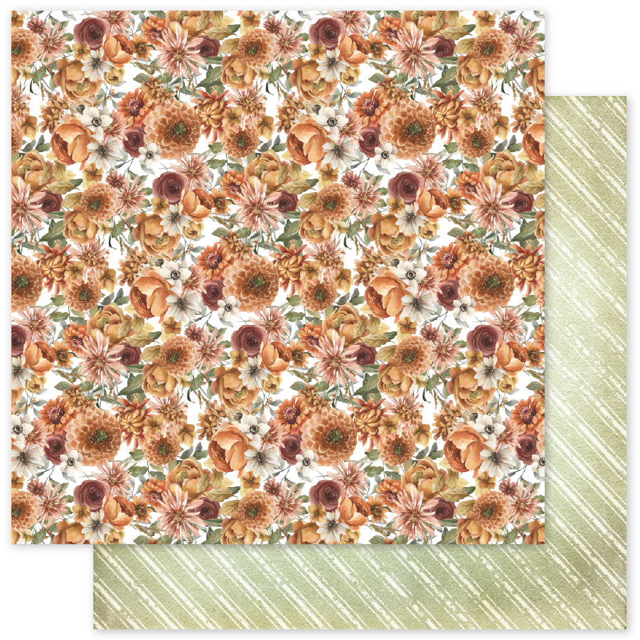 Autumn Florals Basics C 12x12 Paper (12pc Bulk Pack) 35460 - Paper Rose Studio