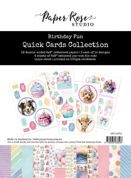 Birthday Fun 6x8" Quick Cards Collection 34752 - Paper Rose Studio