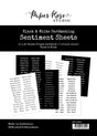 Black & White Cardmaking Sentiment Sheets 6x8" 12pc 34584 - Paper Rose Studio