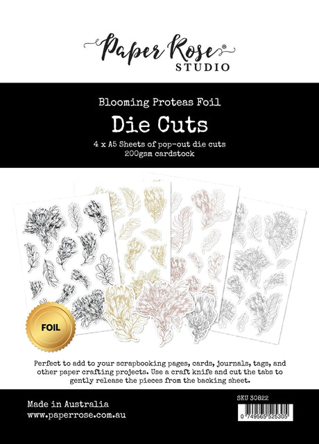 Blooming Proteas Foil Die Cuts 30822 - Paper Rose Studio