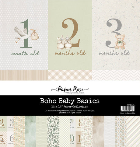 Boho Baby Basics 12x12 Paper Collection 35101 - Paper Rose Studio
