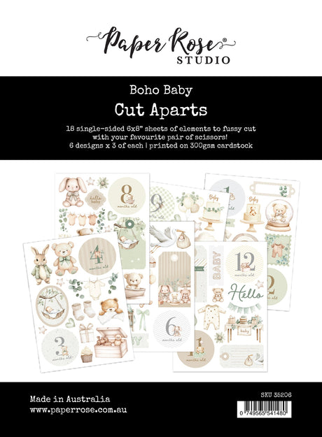 Boho Baby Cut Aparts Paper Pack 35206 - Paper Rose Studio