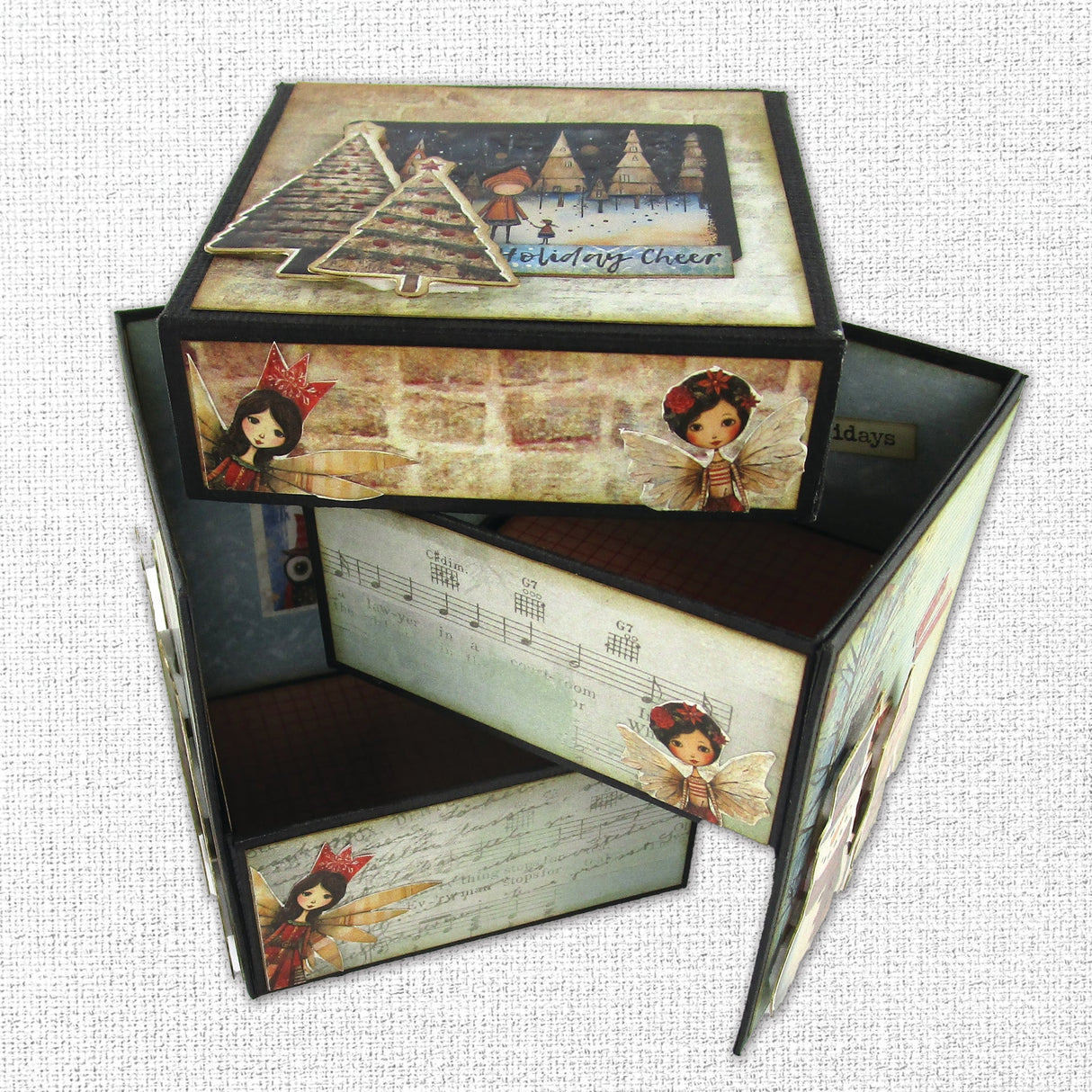 Merry and Bright 6x8" Embossed Die Cuts 35665