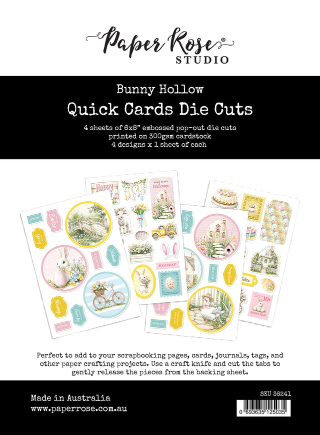 Bunny Hollow 6x8" Quick Cards Die Cuts 36241 - Paper Rose Studio