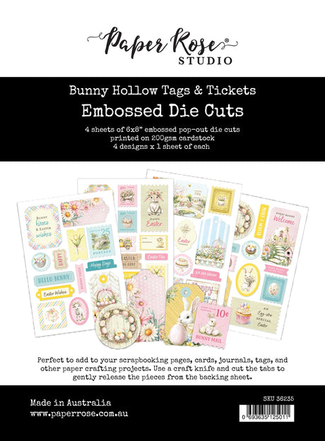 Bunny Hollow 6x8" Tags & Tickets Embossed Die Cuts 36235 - Paper Rose Studio