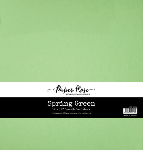 Spring Green Smooth Cardstock 12x12" 12 sheets 32835 - Paper Rose Studio