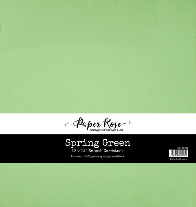 Spring Green Smooth Cardstock 12x12" 12 sheets 32835 - Paper Rose Studio