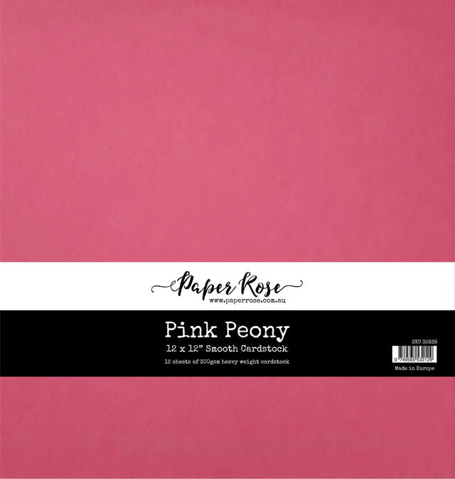 Pink Peony Smooth Cardstock 12x12" 12 sheets 32838 - Paper Rose Studio
