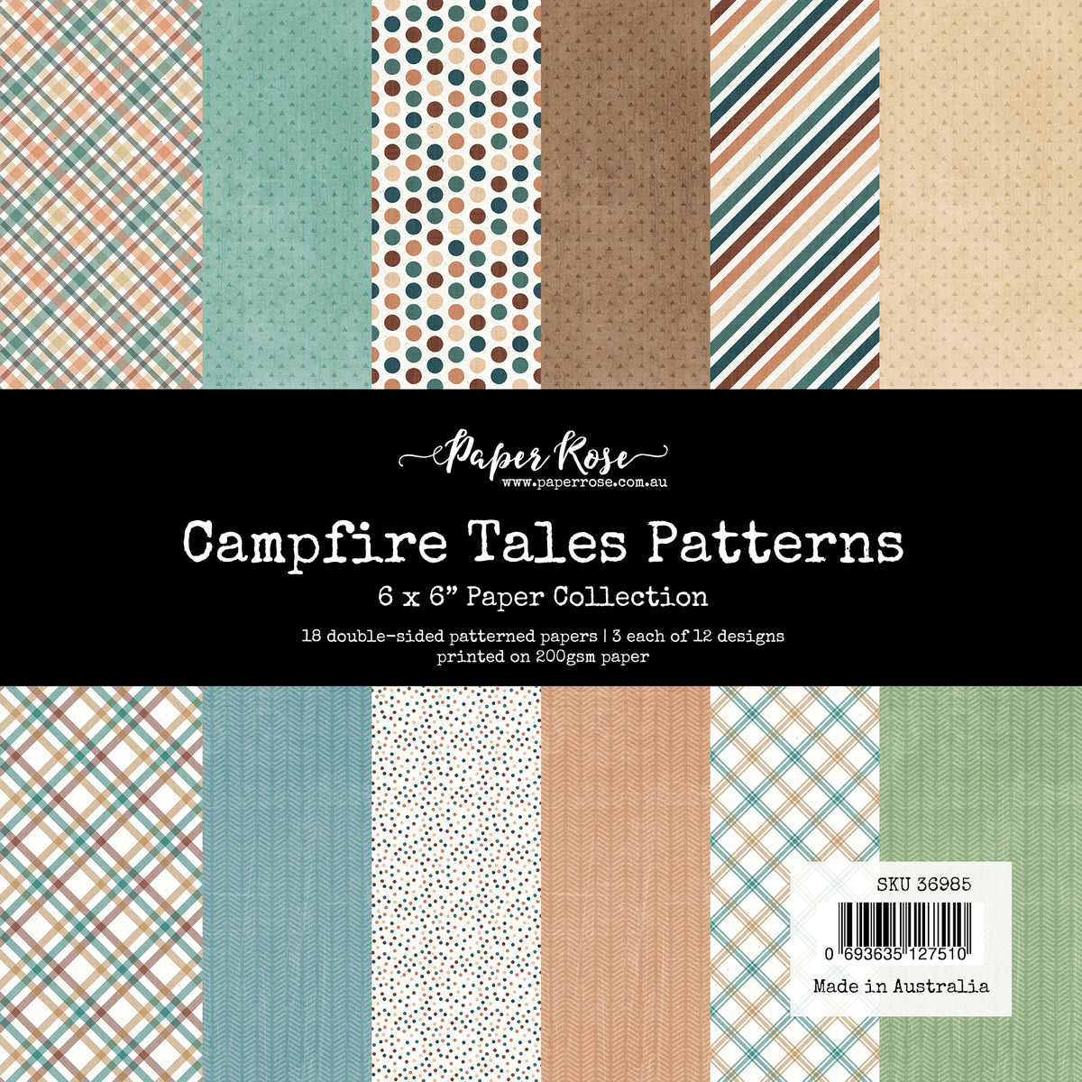 Campfire Tales Patterns 6x6 Paper Collection 36985 – Paper Rose USA