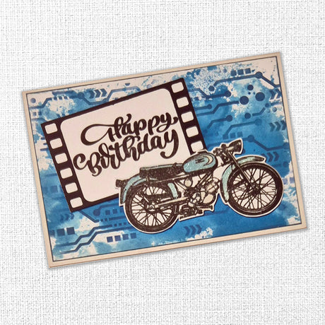 Happy Birthday Chunky Script Stamp Set 24640 - Paper Rose Studio