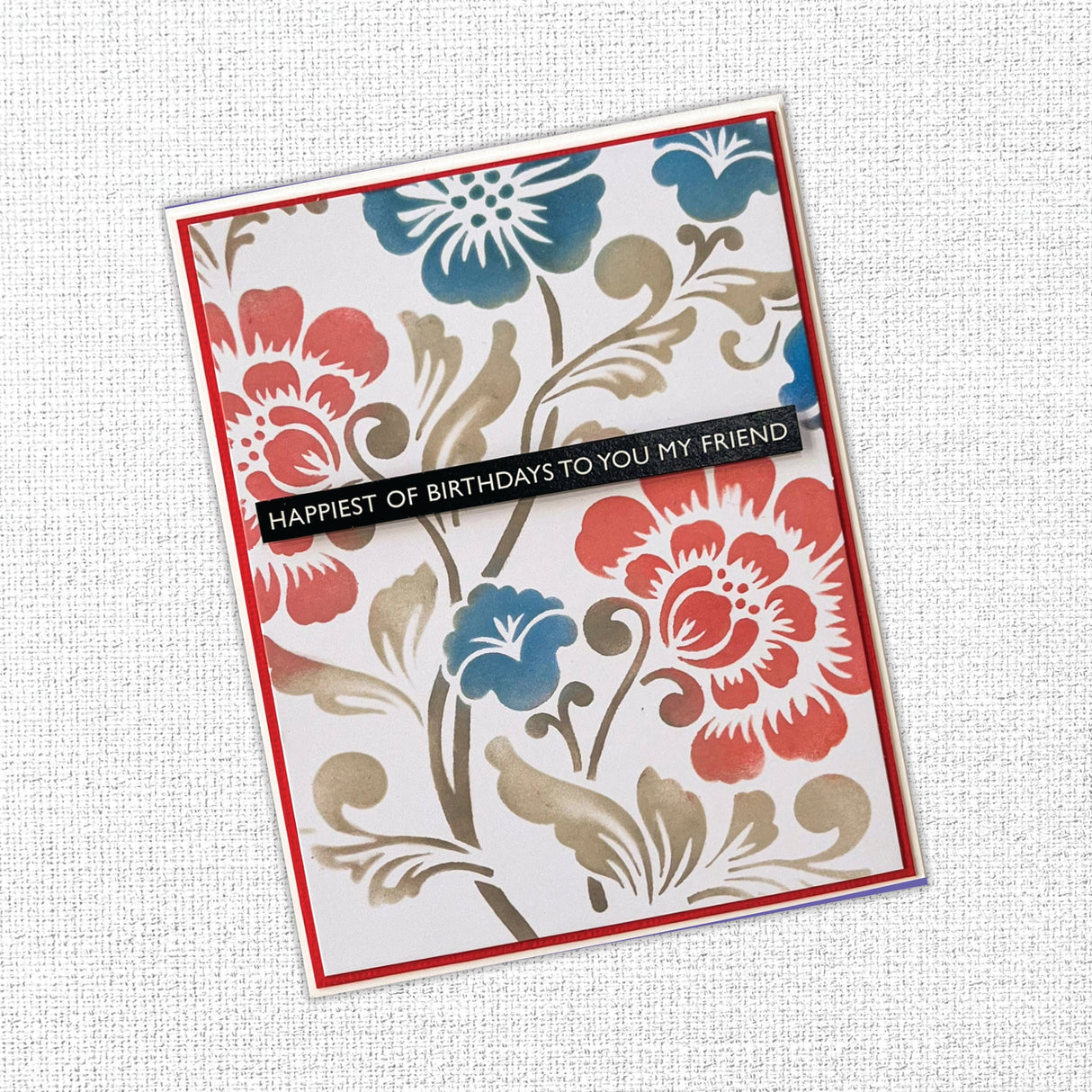 Folk Flowers 6x6" Stencil 19718 - Paper Rose Studio