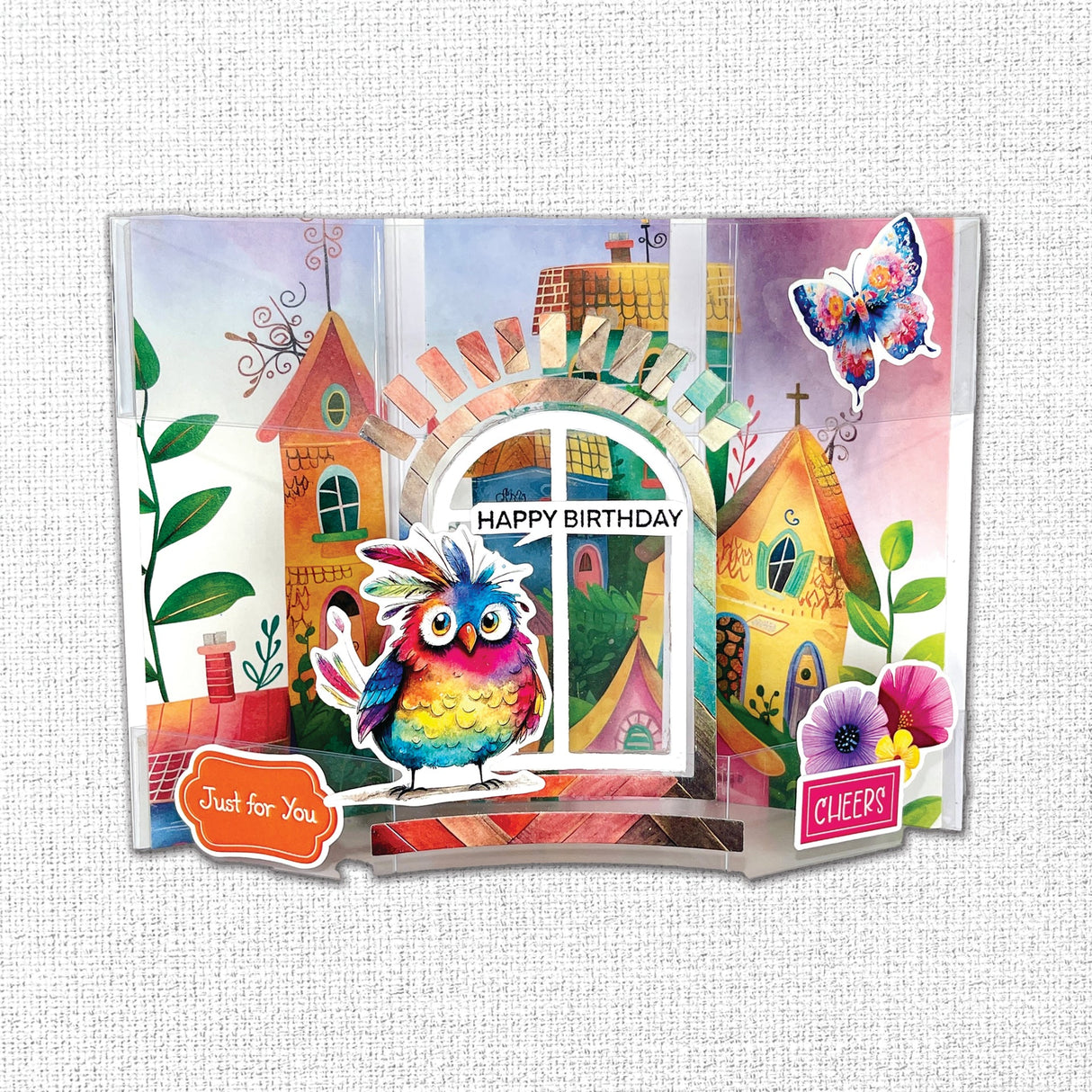 Rainbow Village 6x8" Embossed Die Cuts  35343 - Paper Rose Studio