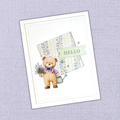 Petals & Pansies Teddies 6x8" Embossed Die Cuts 36463
