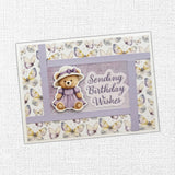 Petals & Pansies Teddies 6x8" Embossed Die Cuts 36463