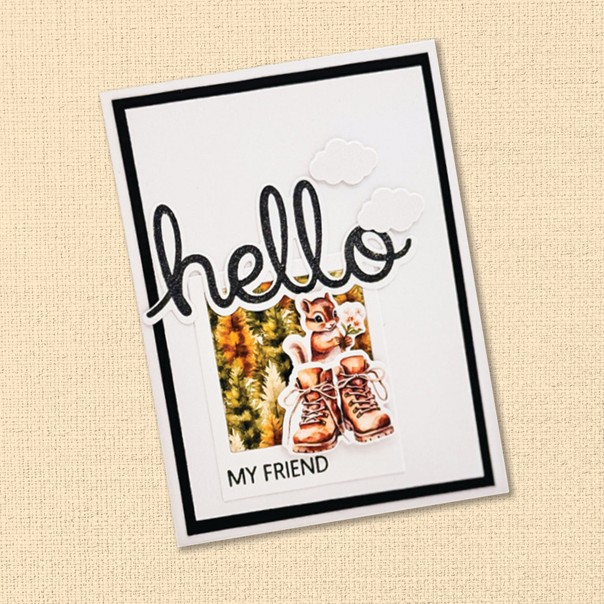 Hello 4x6" CLEAR STAMP & DIE SET 16951 17304