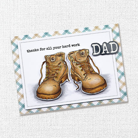 Work Boots 4x4" Clear Stamp Set 18330