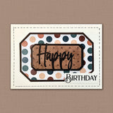 Tall Script Words Happy Birthday Metal Cutting Die 26101