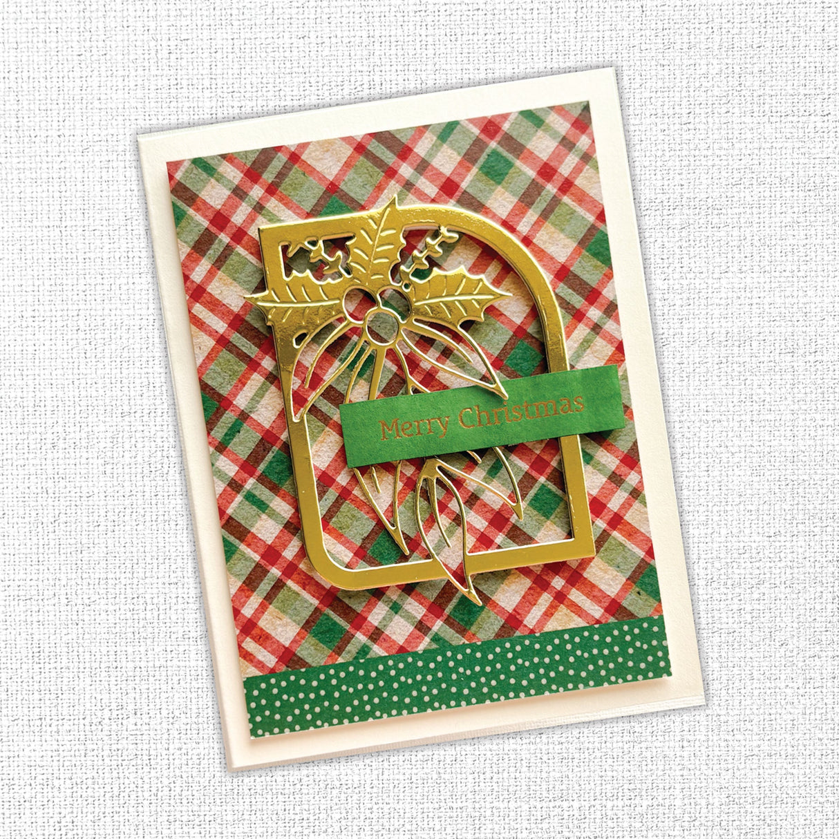 Aussie Christmas - Gum Leaves & Holly Rectangle Metal Cutting Die 27400 - Paper Rose Studio