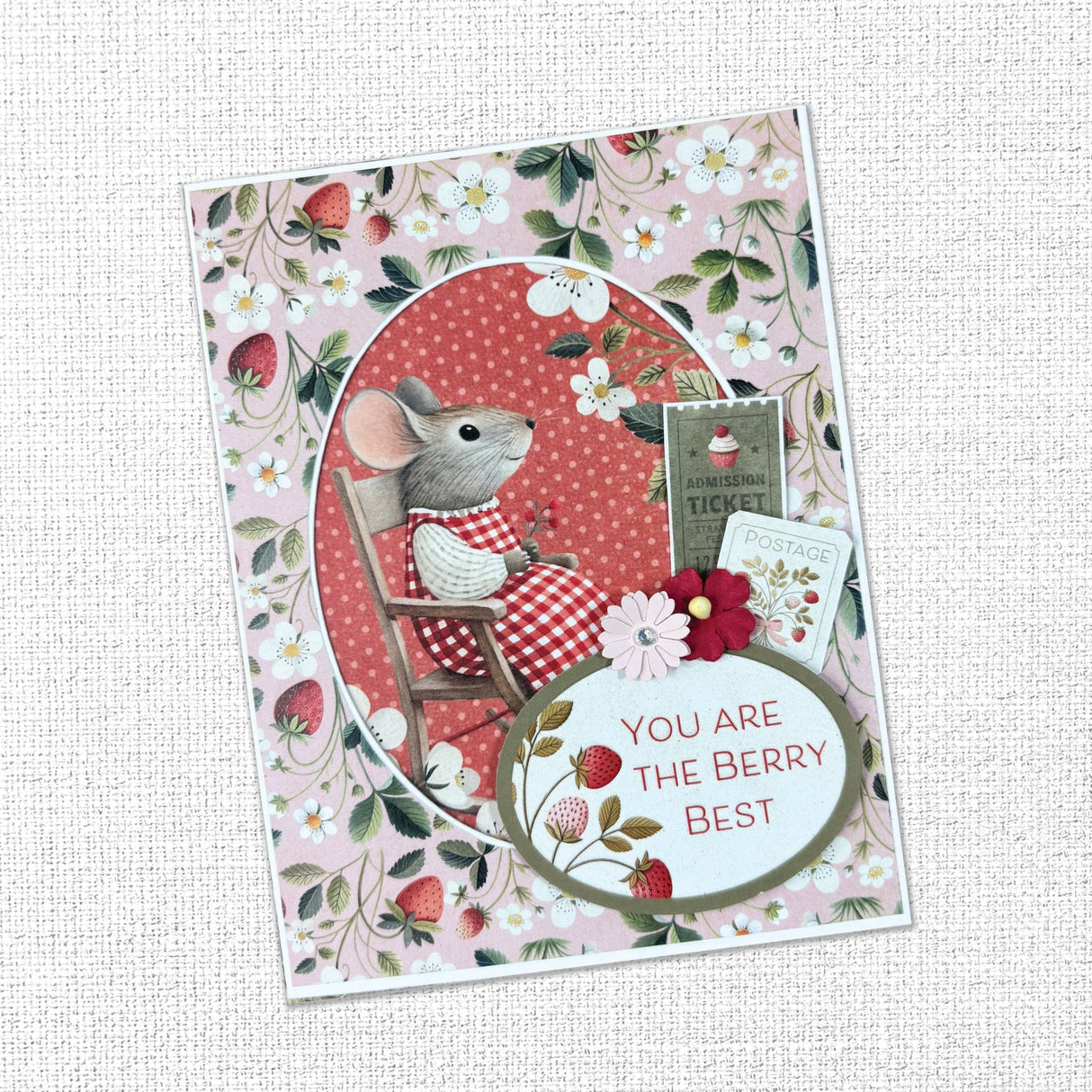 Strawberry Friends Tags & Tickets Embossed Die Cuts 34911 - Paper Rose Studio