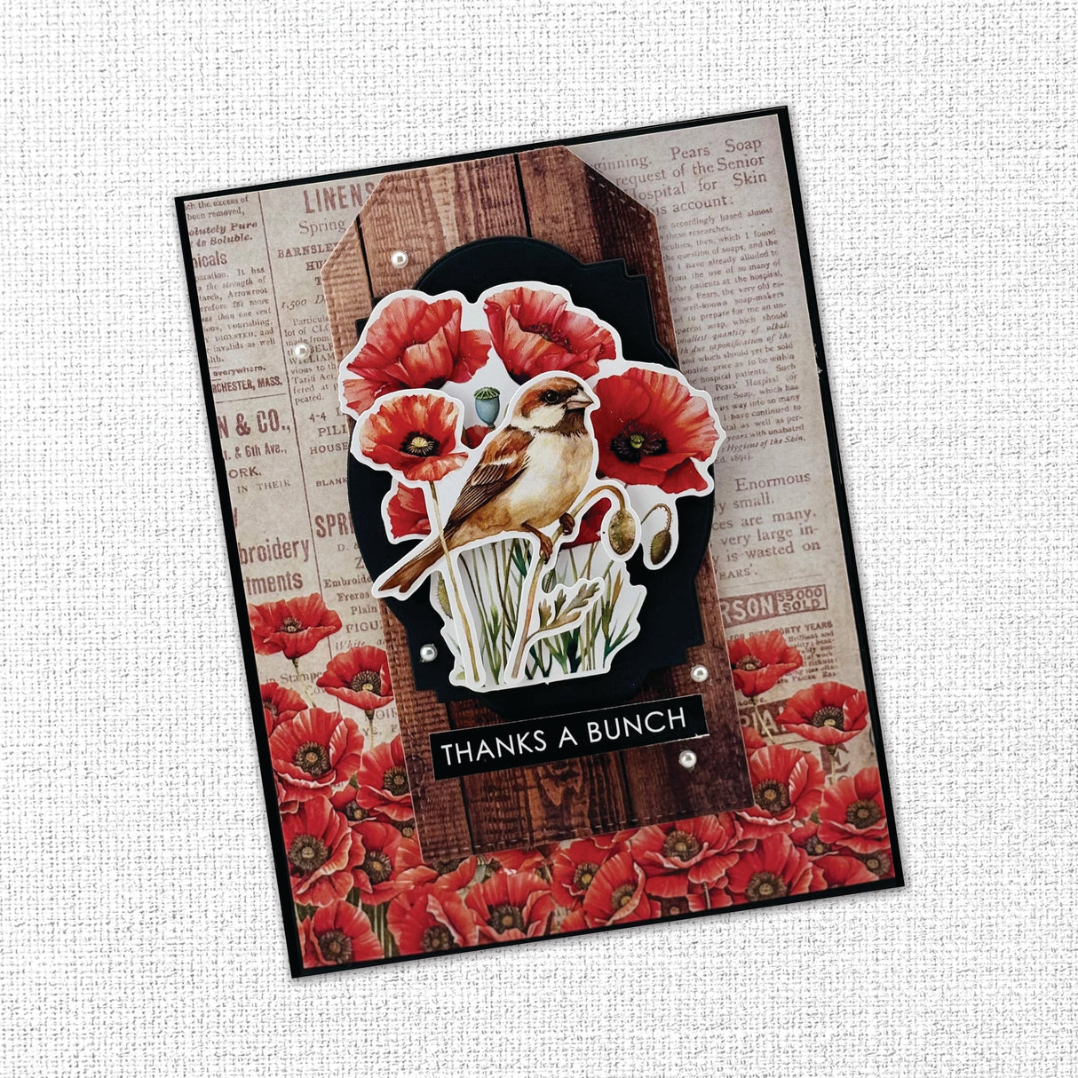 Poppy Garden Embossed Die Cuts 34665 - Paper Rose Studio