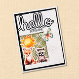 Hello 4x6" CLEAR STAMP & DIE SET 16951 17304