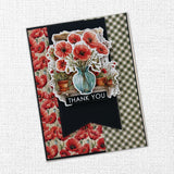 Poppy Garden Embossed Die Cuts 34665 - Paper Rose Studio