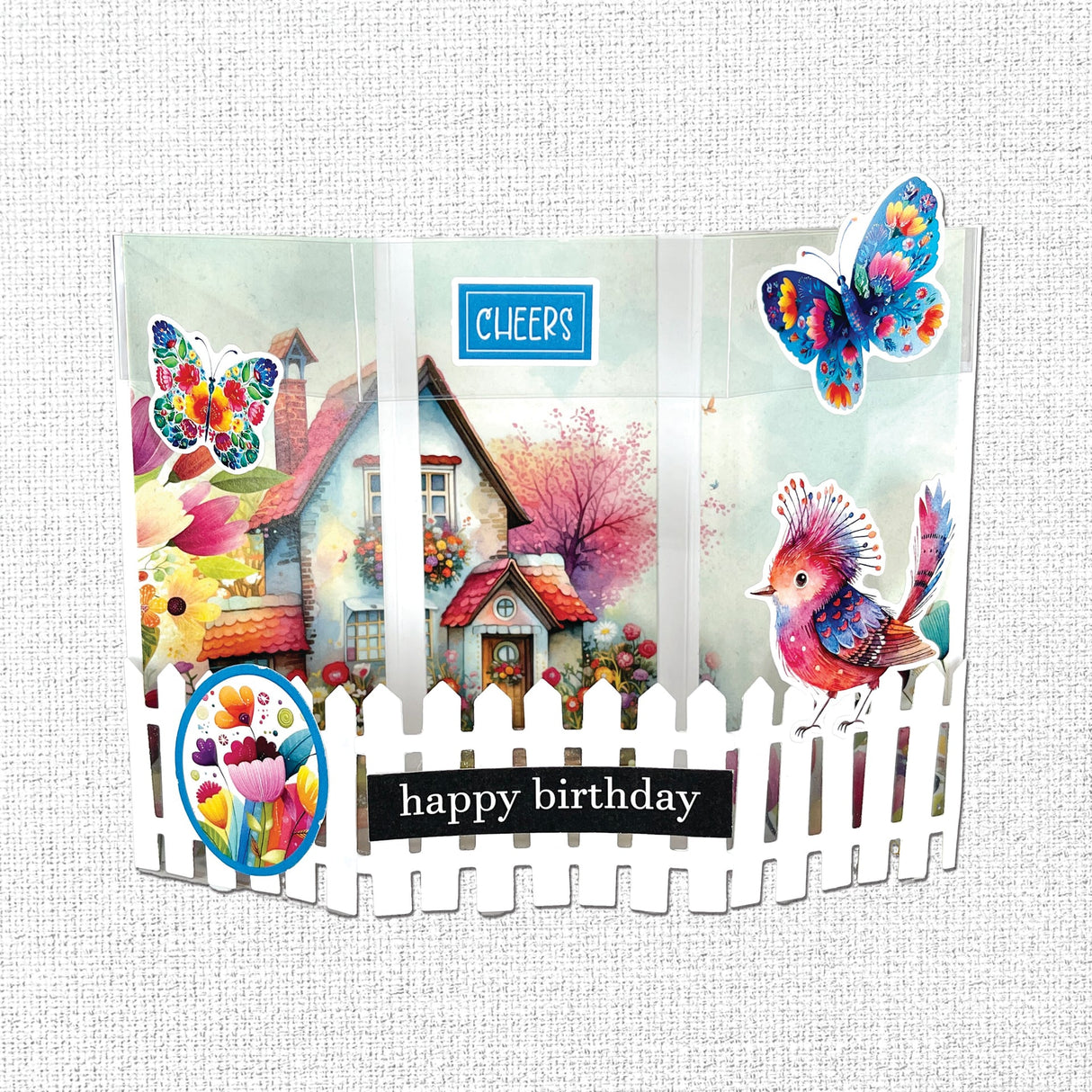 Rainbow Village 6x8" Embossed Die Cuts  35343 - Paper Rose Studio