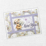 Petals & Pansies Teddies 6x8" Embossed Die Cuts 36463