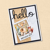 Hello 4x6" CLEAR STAMP & DIE SET 16951 17304