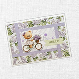 Petals & Pansies Teddies 6x8" Embossed Die Cuts 36463