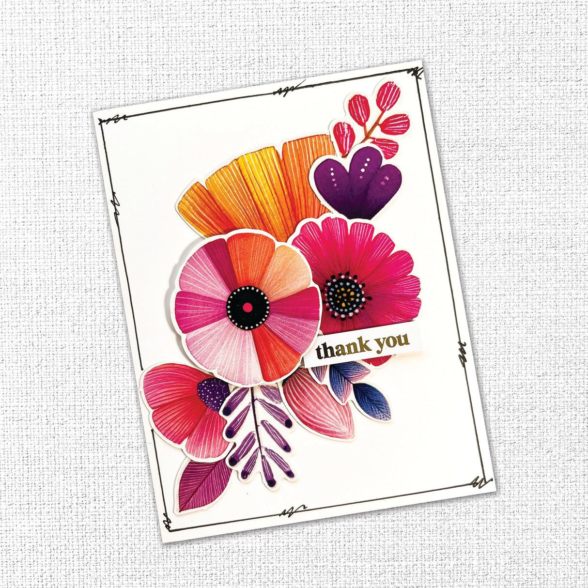 Rainbow Village 6x8"  Large Floral Embossed Die Cuts 35436