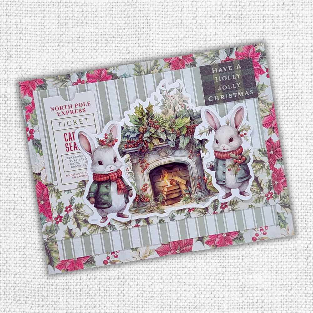 Papercuts Cardmaking Kit - August 2025 Christmas Holly 35178 - Paper Rose Studio