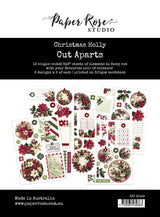 Christmas Holly Cut Aparts Paper Pack 35166 - Paper Rose Studio