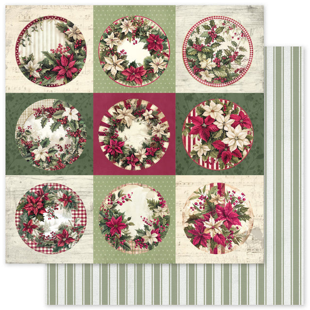 Christmas Holly D 12x12 Paper (12pc Bulk Pack) 35130 - Paper Rose Studio