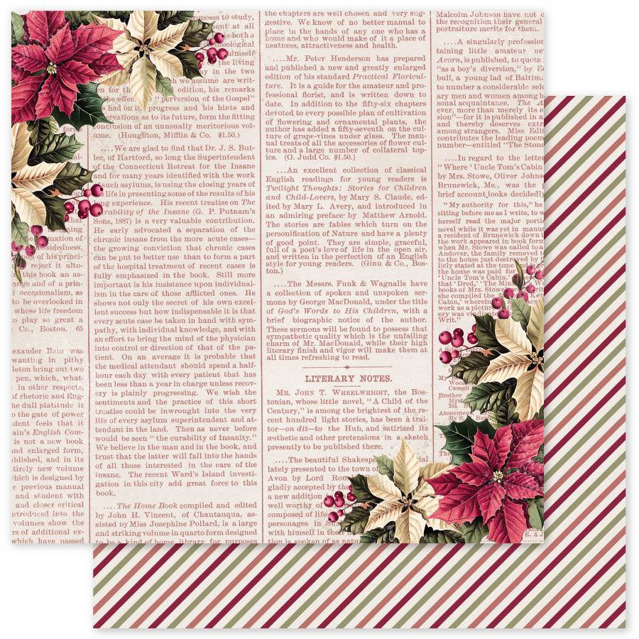 Christmas Holly E 12x12 Paper (12pc Bulk Pack) 35133 - Paper Rose Studio