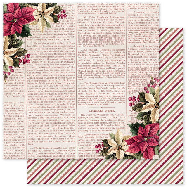 Christmas Holly E 12x12 Paper (12pc Bulk Pack) 35133 - Paper Rose Studio