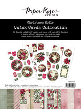 Christmas Holly 6x8" Quick Cards Collection 35172 - Paper Rose Studio