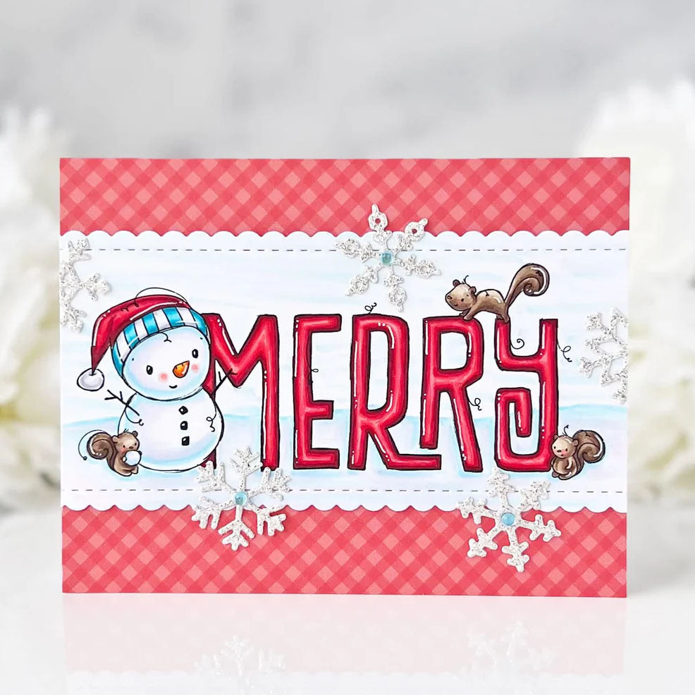 Christmas Merry Word Clear Stamp 31013 – Paper Rose Studio USA