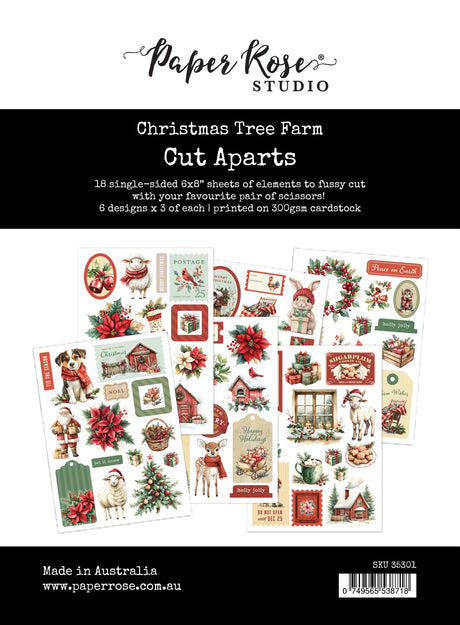 Christmas Tree Farm Cut Aparts Paper Pack 35301 - Paper Rose Studio